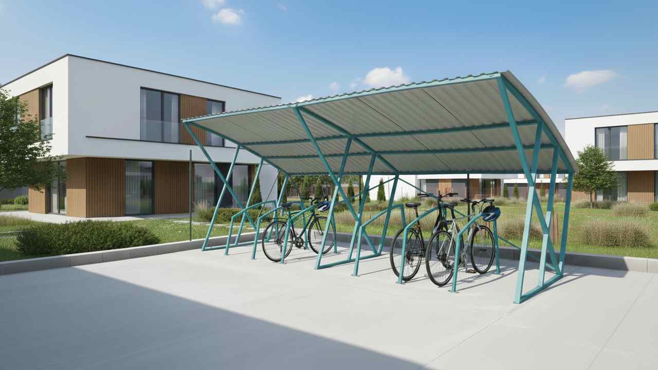 Přístřešek pro 16 jízdních kol